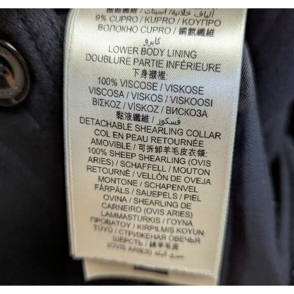 Burberry Brit Wool Belted Trench Coat with Shearling Collar Size US 6 / IT 40 - Picture 6 of 6